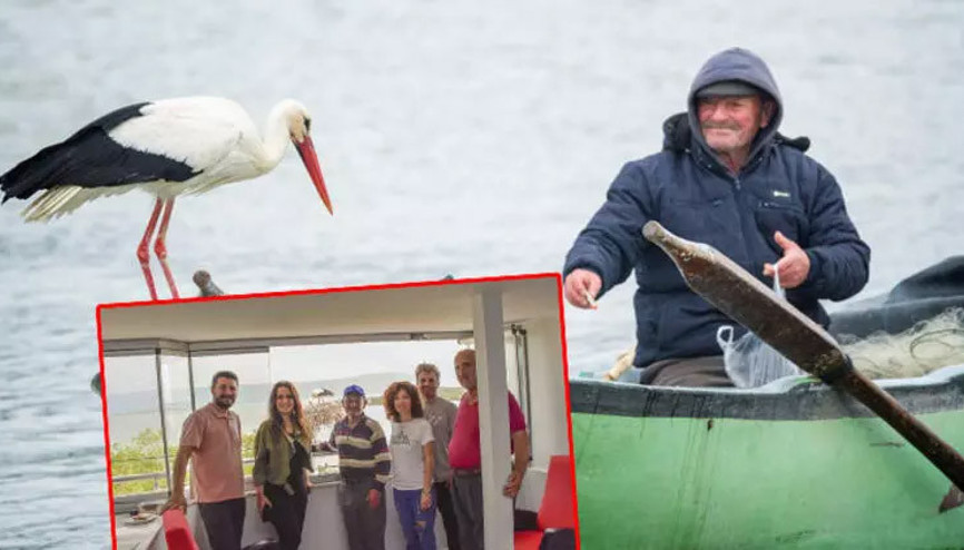 Yaren leylek, yuvasını Adem Amcanın evinin yanına taşıdı