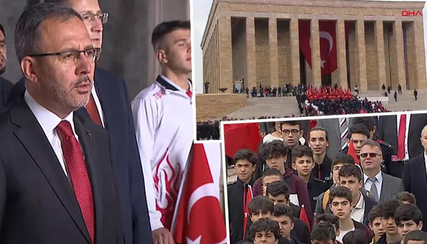 19 Mayıs 1919un 104üncü yılı... Bakan Kasapoğlu ve beraberindeki heyet Anıtkabirde