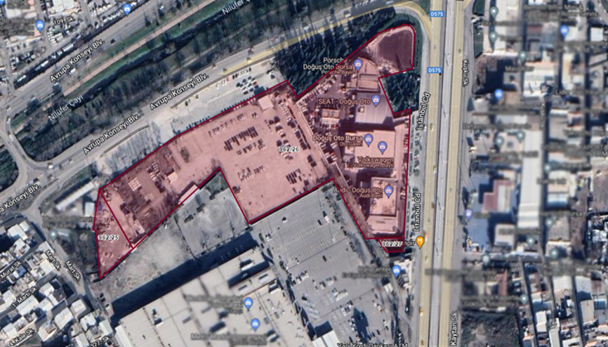 Bursada 33 bin 166 metrekarelik bina ve arsa satılıyor