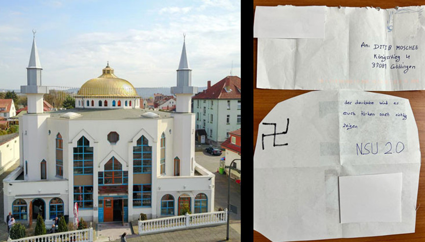 Göttingen Camii’ne ırkçı tehdit mektubu
