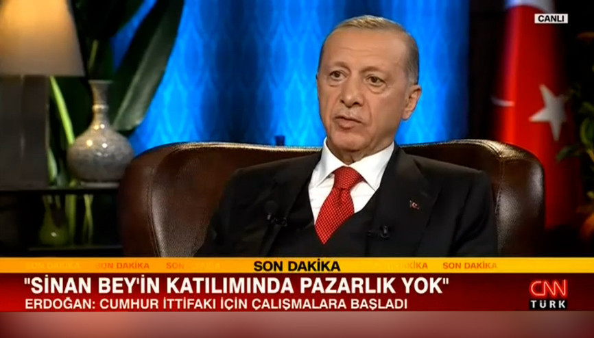 Cumhurbaşkanı Erdoğan: Sinan Beyin katılımında pazarlık yok
