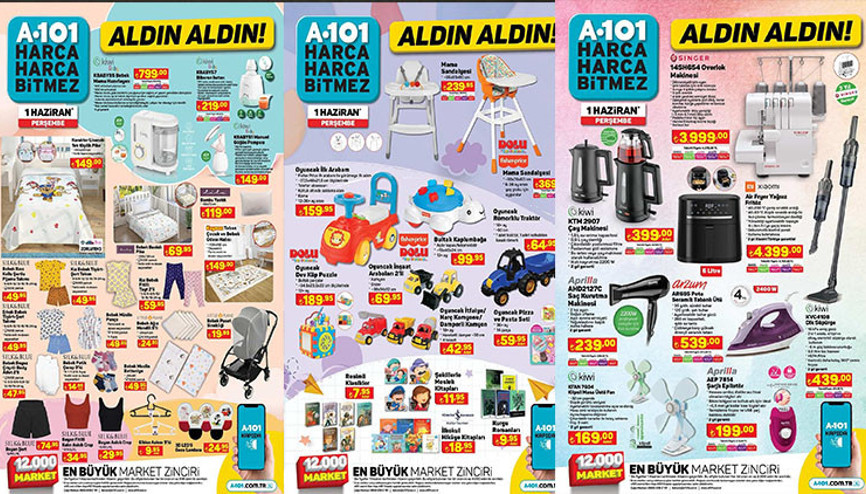 A101 KATALOĞU SATIŞTA (1 Haziran 2023) A101’de bu hafta Airfryer, dik süpürge, televizyon ve beyaz eşya ürünleri reyonlarda olacak