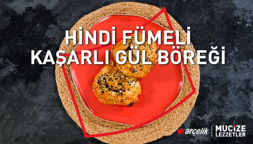 Fırında hindi fümeli ve kaşarlı gül böreği tarifi | Mucize Lezzetler