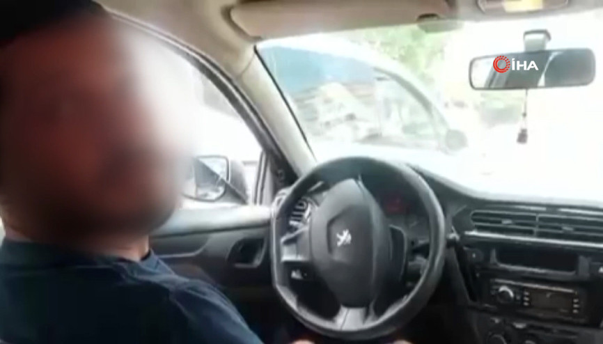 Polis ile taksici müşteri kılığına girip korsan taksiciyi suçüstü yaptı