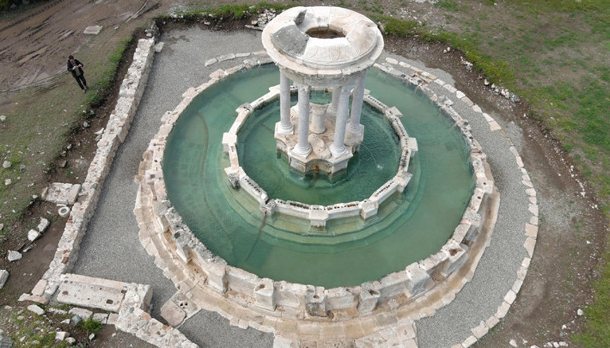 2 bin yıllık antik çeşme, 13 asır sonra yeniden suya kavuştu