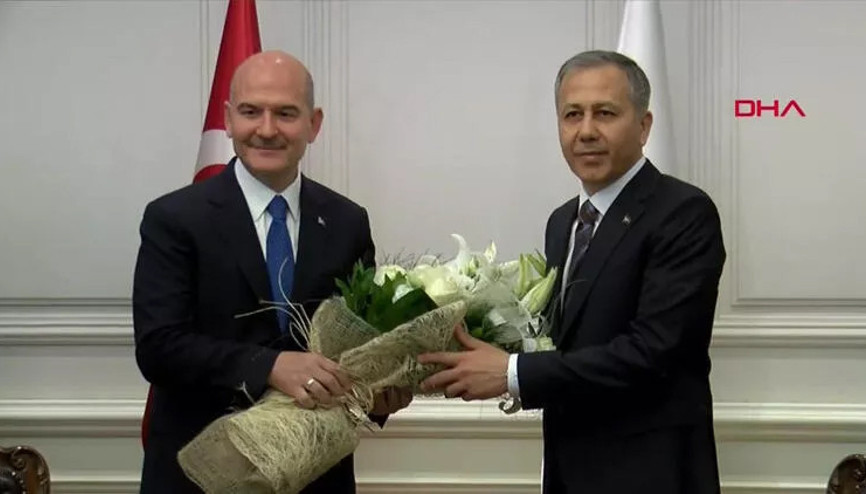 İçişleri Bakanlığında devir teslim töreni: Ali Yerlikaya, Süleyman Soyludan görevi devraldı