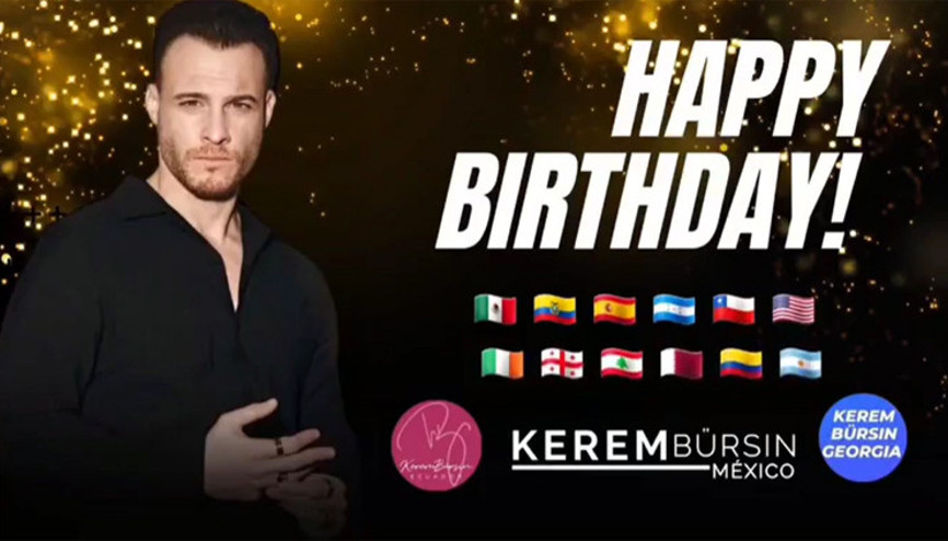 Kerem Bürsin’e hayranlarından sürpriz doğum günü kutlamaları