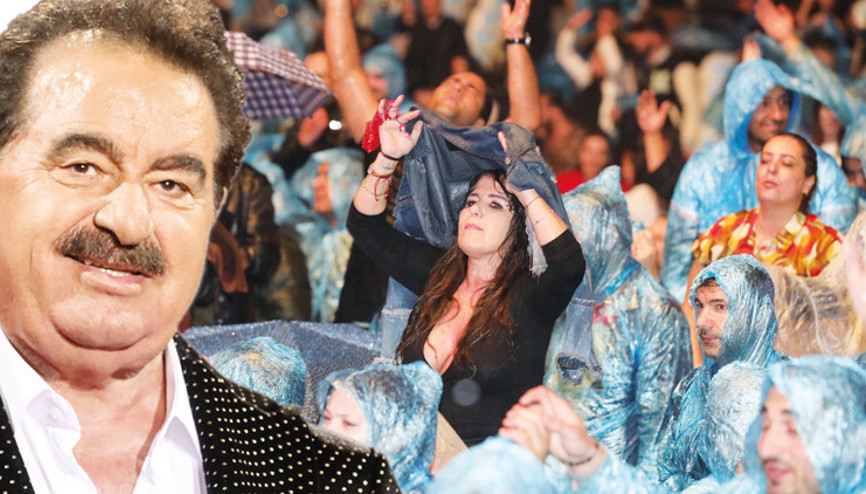 İbrahim Tatlısese yağmur engel olmadı