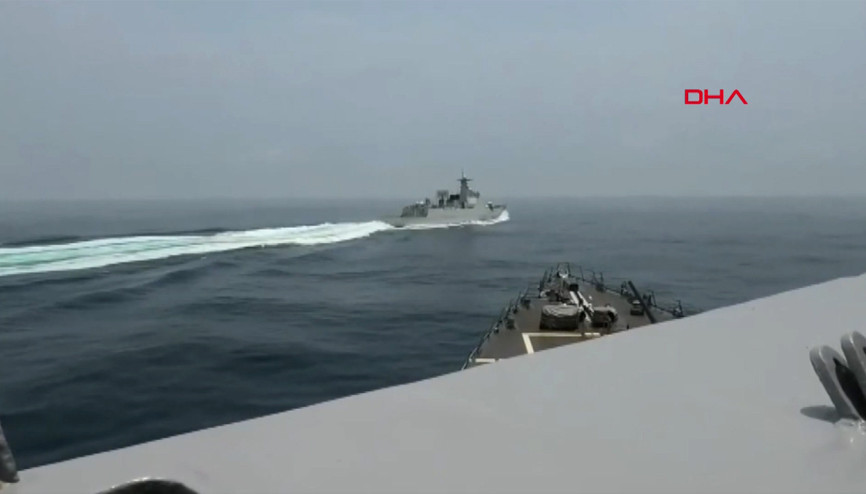 US releases video showing close-call in Taiwan Strait with Chinese destroyer