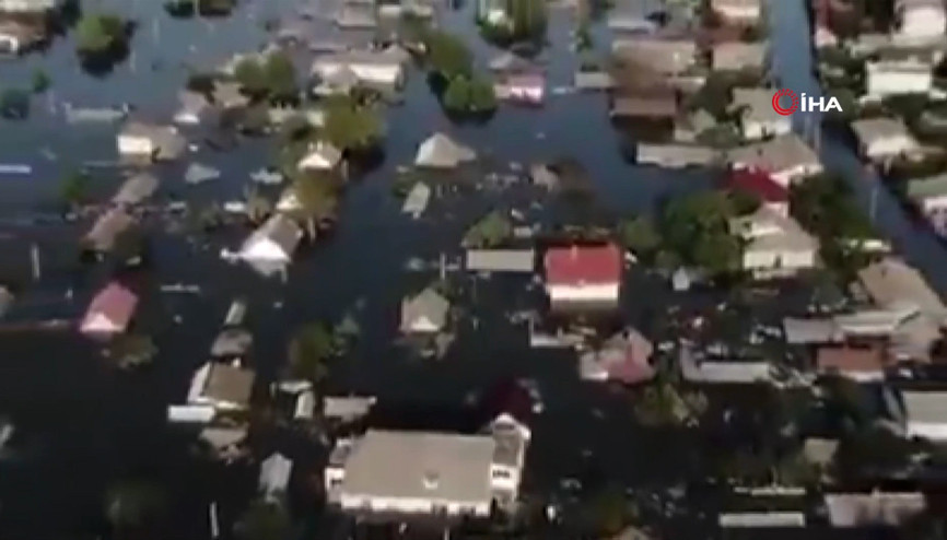 Ukraynanın güneyindeki Nova Kakhovka Hidroelektrik Santraline yapılan saldırıda gaz sızıntısı tehlikesi