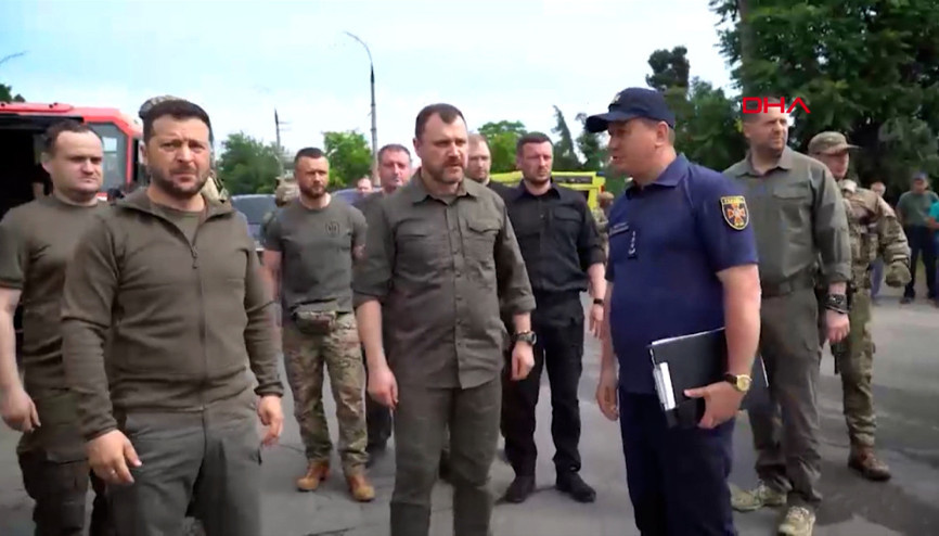 Ukrayna Devlet Başkanı Zelenski, Hersonda