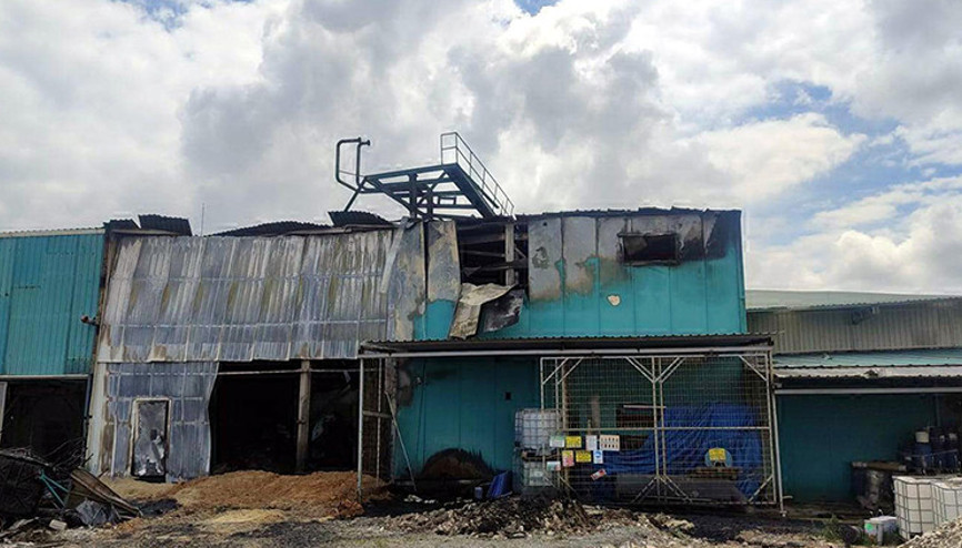 Tekirdağda fabrika deposunda yangın