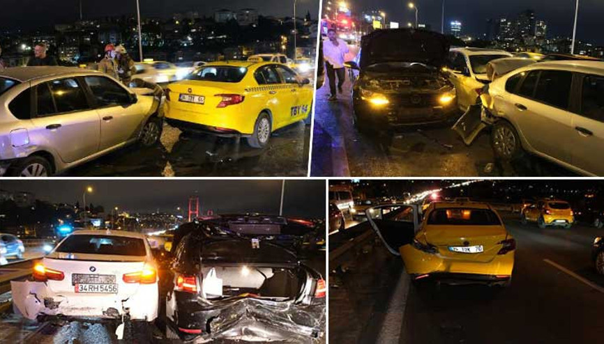 15 Temmuz Şehitler Köprüsünde zincirleme kaza