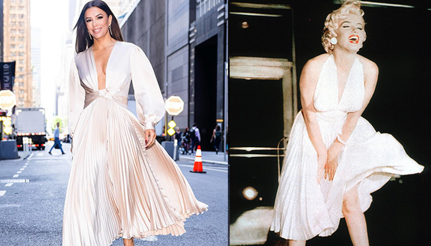 Güzel yıldızın etekleri hafifçe uçuşunca akıllara hemen o efsane poz geldi