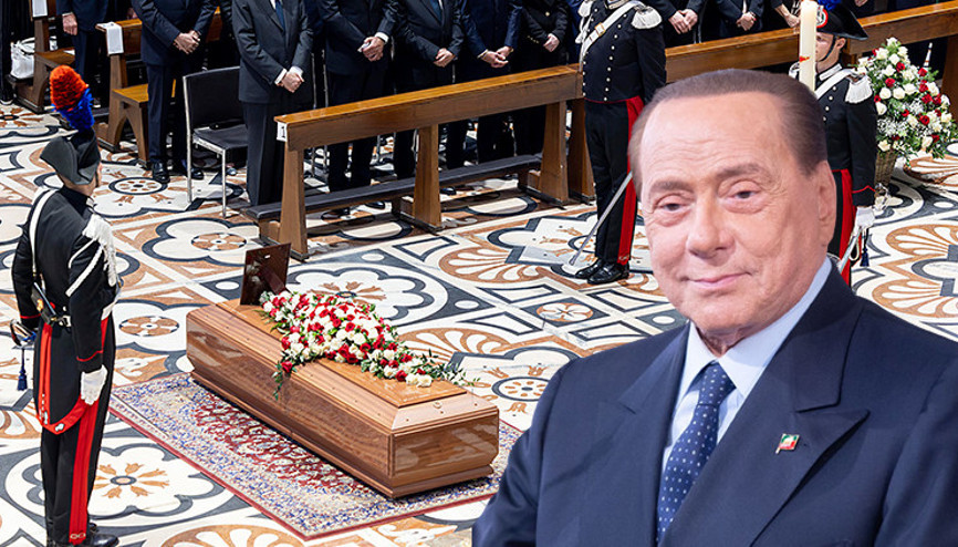 Berlusconi son yolculuğuna uğurlandı Külleri mozolede saklanacak