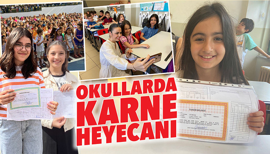 Okullarda karne heyecanı