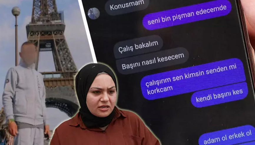 Boşanma aşamasındaki eşine başını keseceğim mesajı atıp evini taşladı