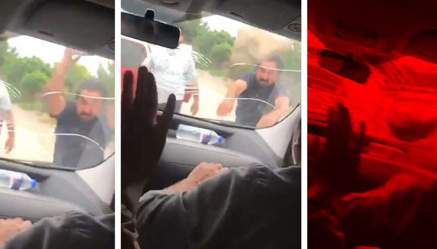 Avukat çifte dehşeti yaşattılar Taşlı bıçaklı saldırı kamerada