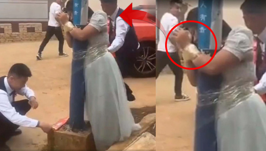 Nedimeleri lamba direklerine bağladılar Sosyal medyayı ayağa kaldıran görüntü...