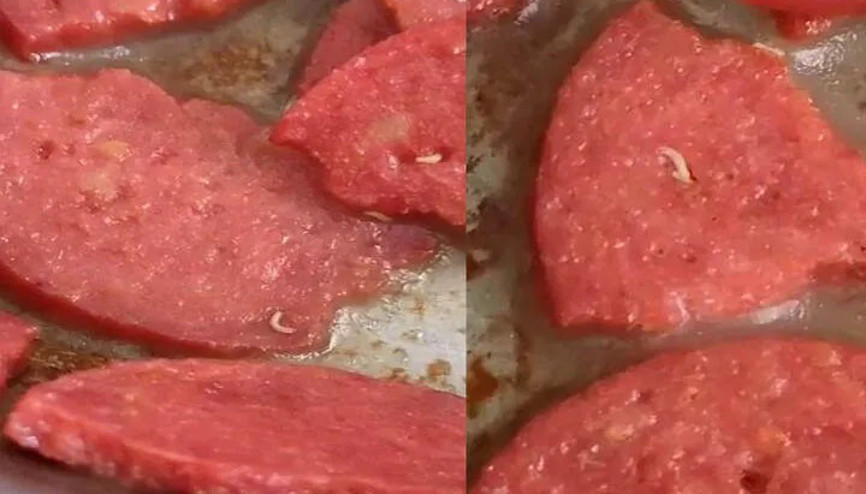 Elazığda akılalmaz olay Marketten aldığı sucuğun içinden kurtçuk fışkırdı