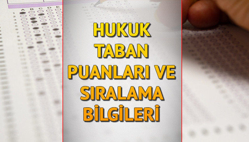 Hukuk taban puanları 2023: Hukuk taban puanları ve başarı sıralaması bilgileri Hukuk taban puanları 2023: Hukuk taban puanları ve başarı sıralaması bilgileri