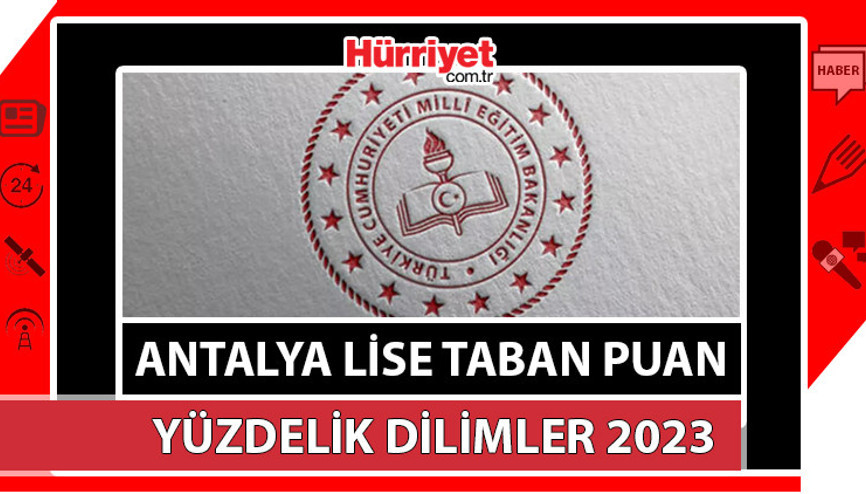 Antalya lise taban puanları 2023 Antalya Anadolu, Fen, İmam Hatip Lisesi taban puanları ve yüzdelik dilim bilgileri
