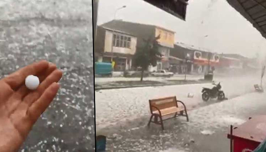 Karsı dolu vurdu, tarım arazileri zarar gördü