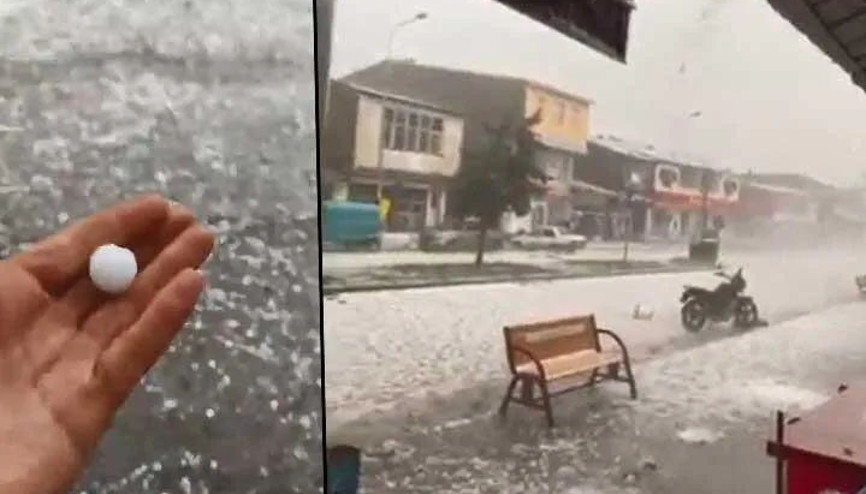 Karsı dolu vurdu, tarım arazileri zarar gördü
