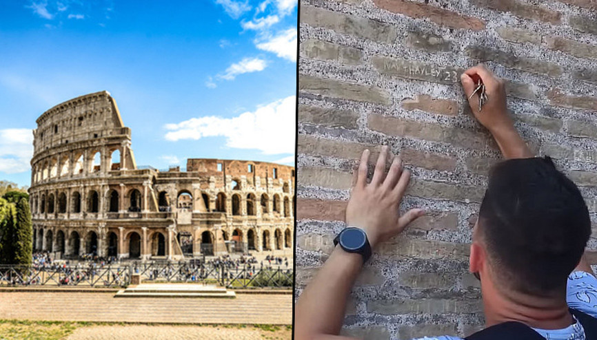 İtalya’da Kolezyuma isim kazıyan turist aranıyor