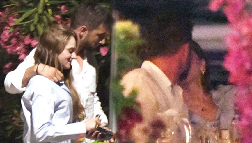 Miray Danerden aşk öpücüğü