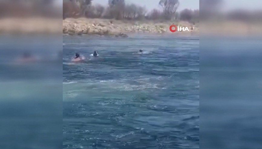 Fırat Nehrinde boğulma tehlikesi geçiren genç son anda kurtarıldı