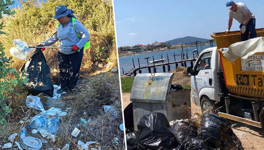 Tatilciler gitti, geriye çöpleri kaldı