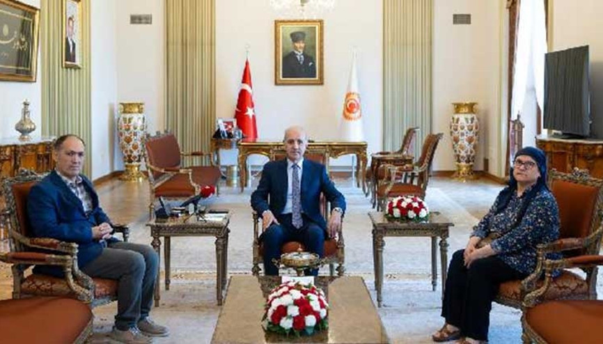 TBMM Başkanı Kurtulmuş, Şehit Öğretmen Aybüke Yalçının ailesini kabul etti