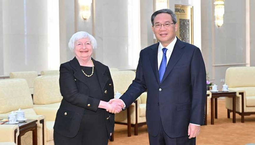 ABD Hazine Bakanı Yellen, Çin Başbakanı Li ile bir araya geldi