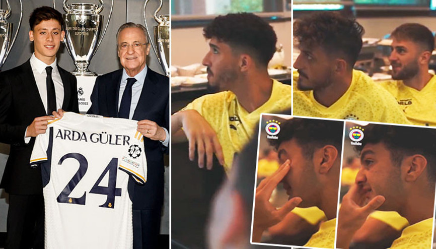 Fenerbahçeli futbolcular, Arda Gülerin imza törenini canlı izledi Yiğit Efe Demirin gözyaşları...