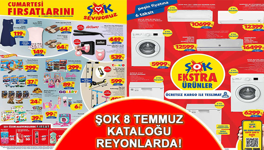 ŞOK 8 TEMMUZ KATALOĞU BUGÜN SATIŞTA ŞOK’ta hafta sonu kampanyalı ürünlerin listesi