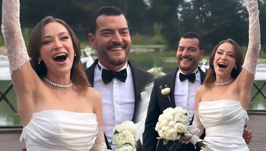 Ünlü çiftin mutlu günü