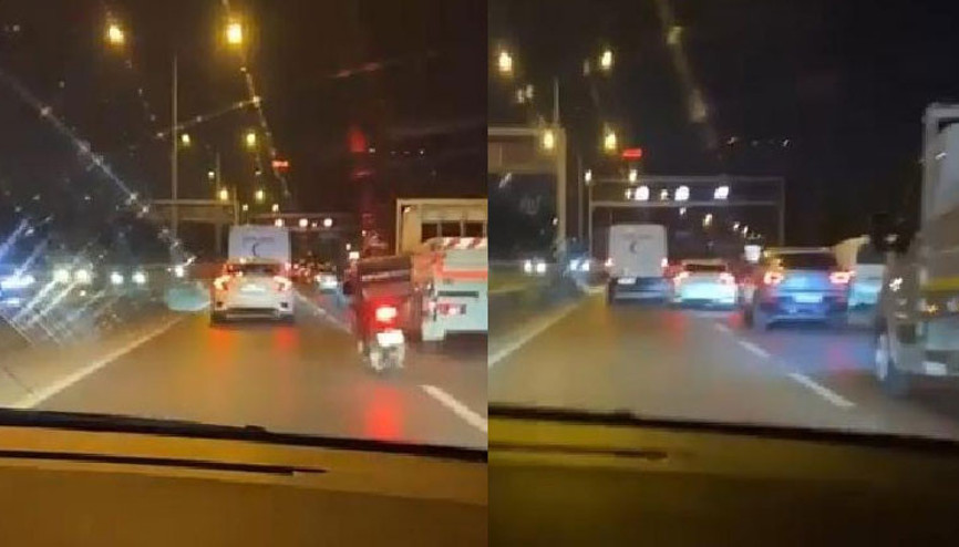 Makas atarak trafiği tehlikeye attı... Yaptığı yanına kalmadı