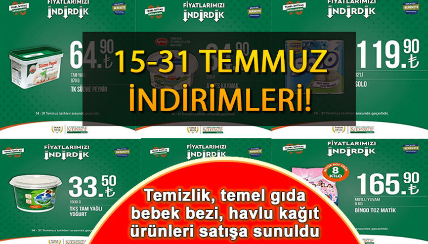 Tarım Kredi Kooperatif Market İndirimli Ürünler 15-31 Temmuz | Tarım Kredi Marketlerinde bu hafta neler var Tarım Kredi Kooperatif Market İndirimli Ürünler 15-31 Temmuz | Tarım Kredi Marketlerinde bu hafta neler var