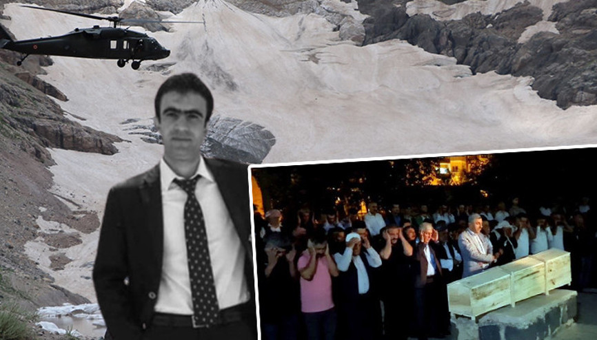 Buzullara düşerek yaşamını yitiren öğretmen son yolculuğuna uğurlandı Buzullara düşerek yaşamını yitiren öğretmen son yolculuğuna uğurlandı