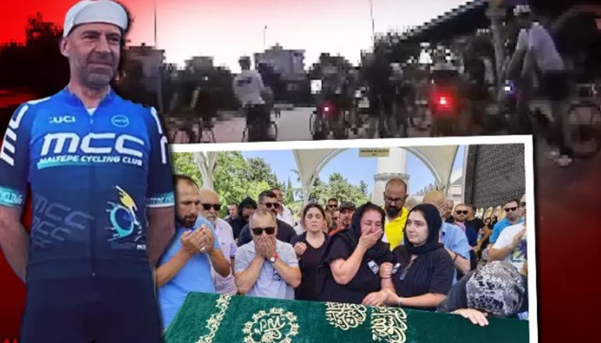 Aracın çarpması sonucu hayatını kaybeden bisikletli Doğanay Güzelgün son yolculuğuna uğurlandı