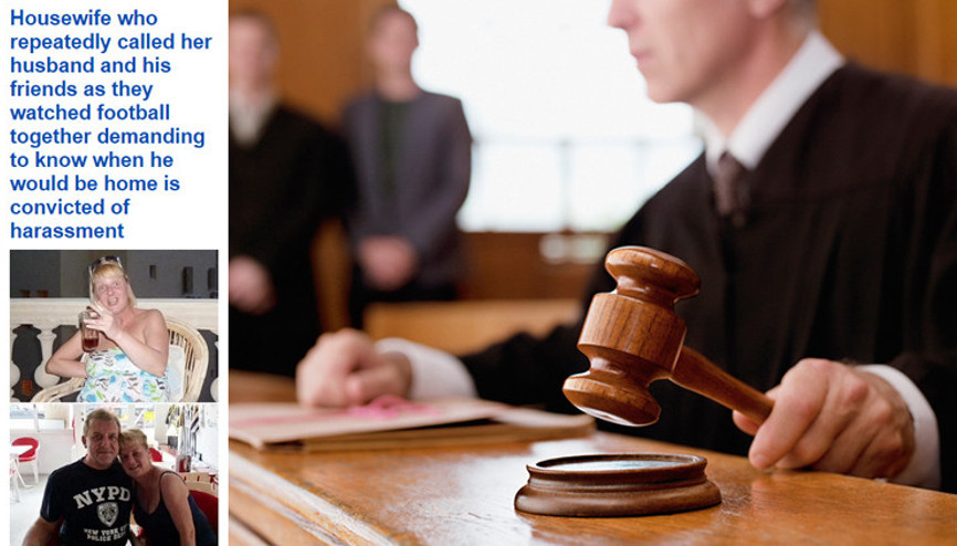 Arkadaşları ile maç izleyen kocasını defalarca kez arayan ev hanımı tacizden hüküm giydi