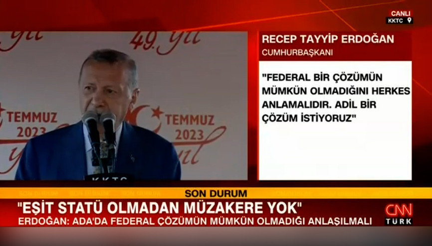 Cumhurbaşkanı Erdoğan: KKTCyi bir an evvel tanıyın Cumhurbaşkanı Erdoğan: KKTCyi bir an evvel tanıyın