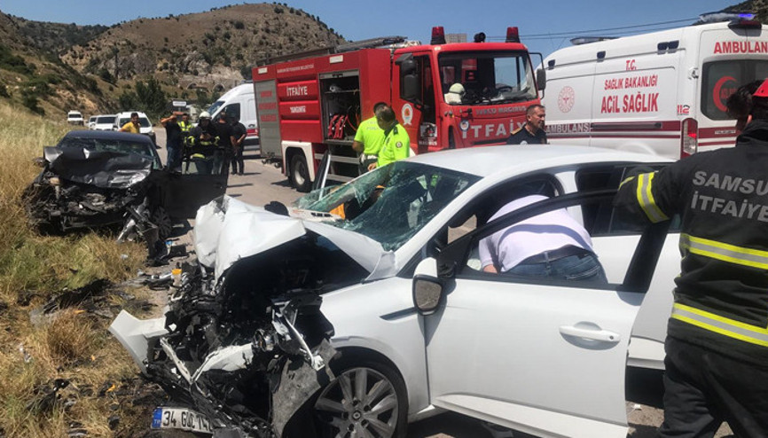 Amasyada korkunç kaza: 1 ölü, 5 yaralı