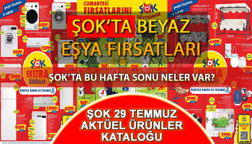 ŞOK 29 TEMMUZ KATALOĞU 2023: ŞOK’ta Cumartesi günü beyaz eşya ürünleri, kamp malzemesi ve salıncak satışa çıkıyor…