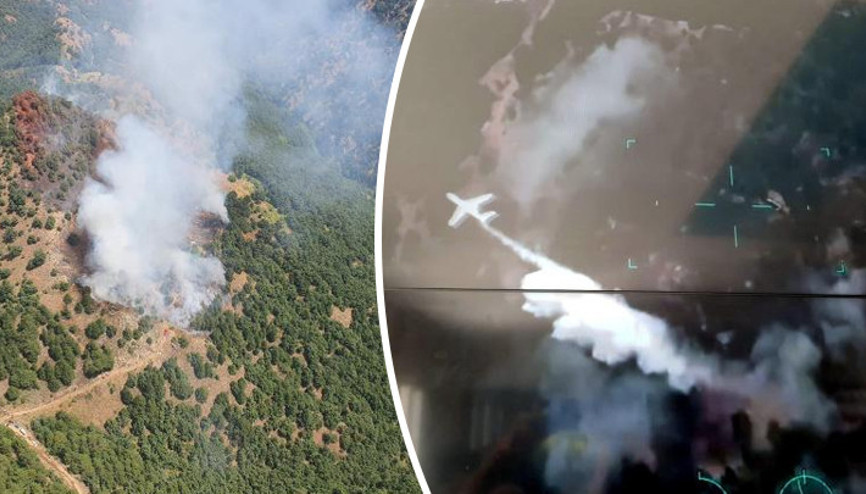 Manisa ve Balıkesirde orman yangını: Havadan ve karadan müdahale ediliyor