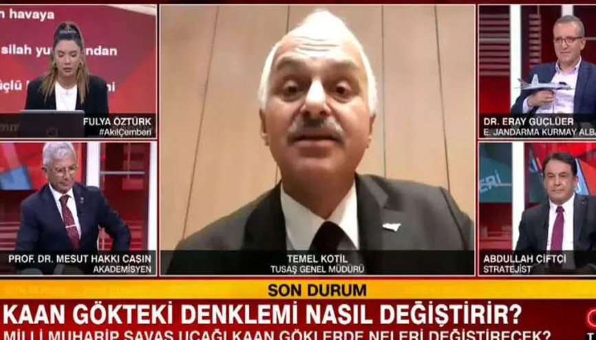 Temel Kotil CNN Türkte açıkladı KAAN ne zaman göklerde olacak