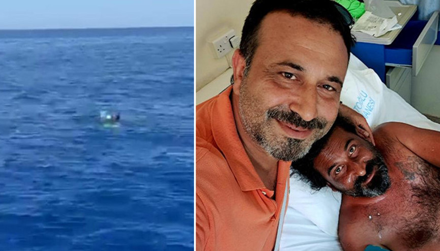 Denizde 4 gün yaşam mücadelesi: Girne açıklarında bulunmuştu... Bazı tekneler görüp yardım etmemiş