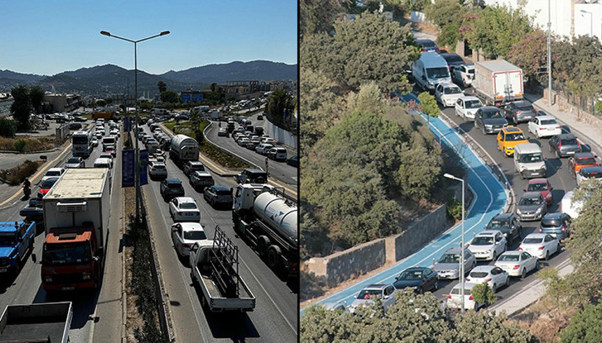 Bodrumda su isale hattı patladı, tüm yollar kilitlendi