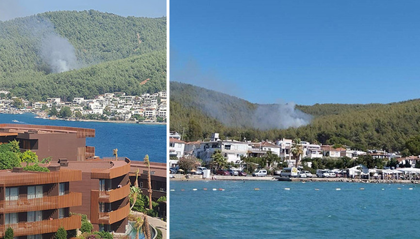 Manisa ve Muğlanın Bodrum ilçesinde orman yangını